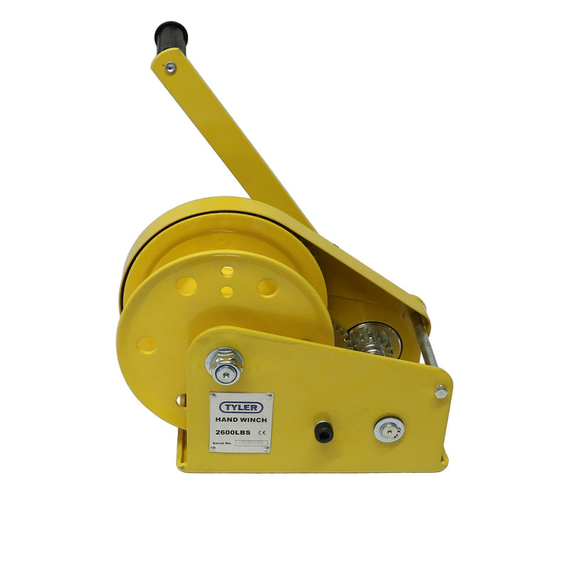 2600 lb WLL Tyler Tool Painted Hand Winch