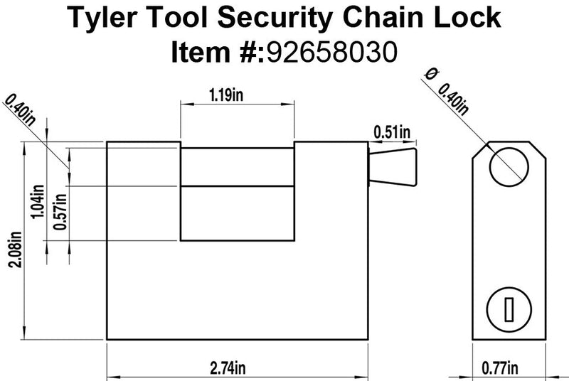 tyler tool security chain lock specification